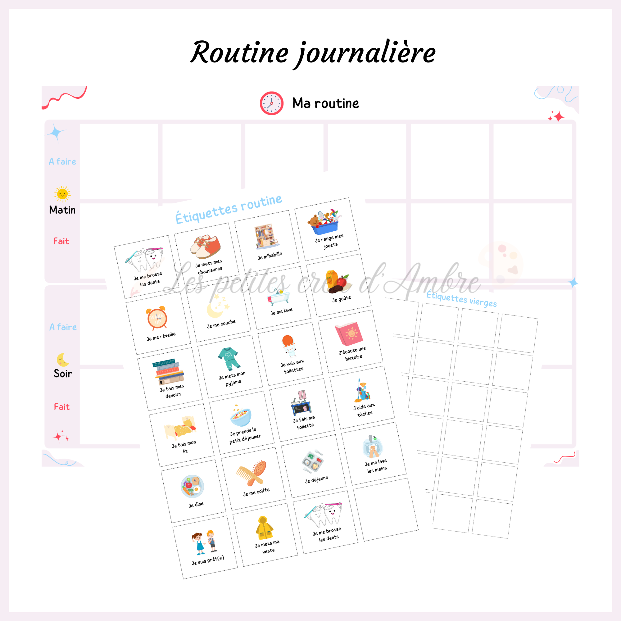 Routine journée - Rose