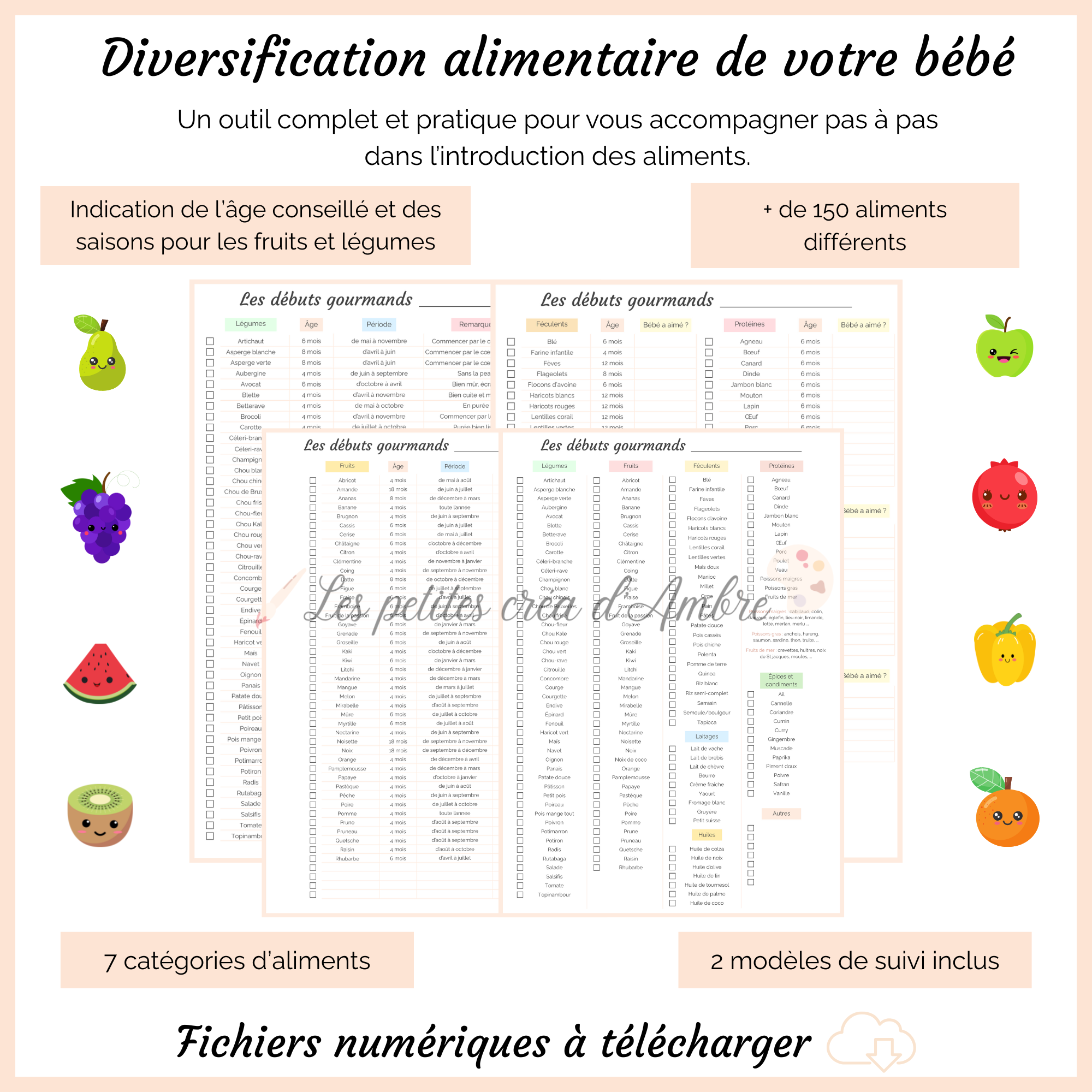 Tableaux de diversification alimentaire
